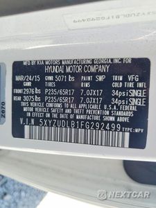 Zdjęcie 13 z 13 samochodu: 2015 HYUNDAI SANTA FE SPORT 2.4L VIN:5XYZUDLB1FG292499 - miniatura