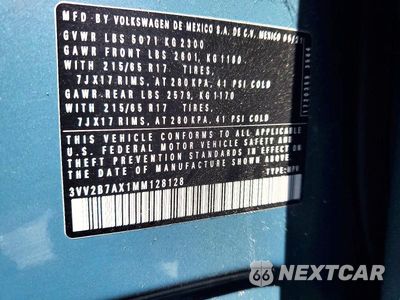Zdjęcie 12 z 12 samochodu: 2021 VOLKSWAGEN TIGUAN SE VIN:3VV2B7AX1MM128128 - miniatura