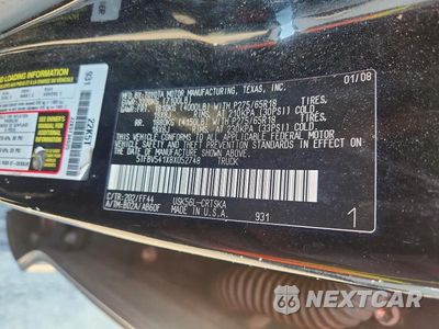 Zdjęcie 12 z 12 samochodu: 2008 TOYOTA TUNDRA SR5 VIN:5TFBV541X8X052748 - miniatura