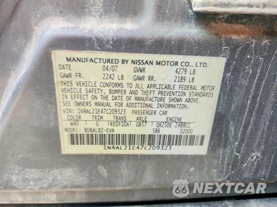 Zdjęcie 13 z 13 samochodu: 2007 NISSAN ALTIMA 2.5 VIN:1N4AL21E47C209323 - miniatura