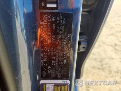 Zdjęcie 12 z 12 samochodu: 2015 KIA FORTE LX VIN:KNAFX4A60F5276316 - miniatura