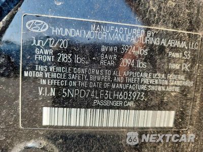 Zdjęcie 12 z 12 samochodu: 2020 HYUNDAI ELANTRA SE VIN:5NPD74LF3LH603973 - miniatura