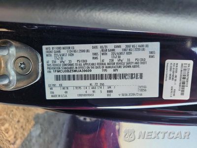 Zdjęcie 13 z 13 samochodu: 2021 FORD ESCAPE SE VIN:1FMCU0BZ5MUA39609 - miniatura