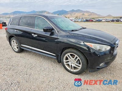 Czwarte zdjęcie samochodu z boku: 2013 INFINITI JX35 BASE VIN:5N1AL0MM5DC325641 - miniatura