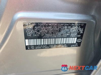 Zdjęcie 13 z 13 samochodu: 2014 LEXUS IS 250 VIN:JTHCF1D24E5007250 - miniatura