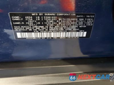 Zdjęcie 13 z 13 samochodu: 2024 SUBARU OUTBACK LIMITED VIN:4S4BTANC6R3180536 - miniatura