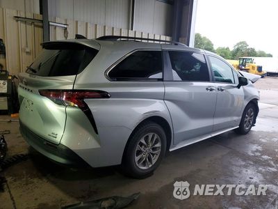 Trzecie zdjęcie samochodu z tyłu: 2021 TOYOTA SIENNA XLE VIN:5TDYSKFCXMS032824 - miniatura