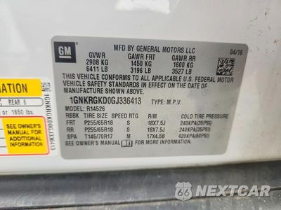 Zdjęcie 13 z 13 samochodu: 2016 CHEVROLET TRAVERSE LT VIN:1GNKRGKD0GJ336413 - miniatura