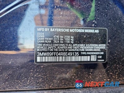 Zdjęcie 12 z 12 samochodu: 2024 BMW 330XI VIN:3MW89FF04R8E49135 - miniatura