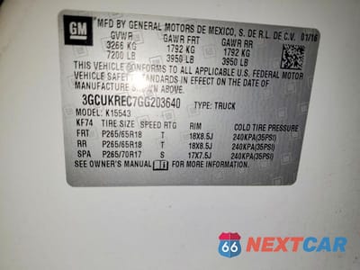 Zdjęcie 12 z 12 samochodu: 2016 CHEVROLET SILVERADO K1500 LT VIN:3GCUKREC7GG203640 - miniatura
