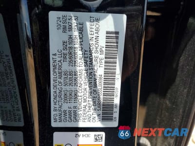 Zdjęcie 14 z 14 samochodu: 2025 HONDA CR-V SPORT VIN:5J6RS5H55SL006984 - miniatura