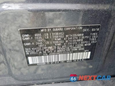 Zdjęcie 13 z 13 samochodu: 2018 SUBARU OUTBACK 2.5I LIMITED VIN:4S4BSANC2J3339141 - miniatura
