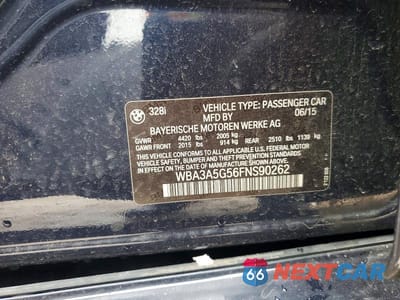 Zdjęcie 12 z 12 samochodu: 2015 BMW 328 I VIN:WBA3A5G56FNS90262 - miniatura