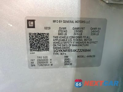 Zdjęcie 13 z 13 samochodu: 2019 CADILLAC XT5 PREMIUM LUXURY VIN:1GYKNFRS4KZ226844 - miniatura