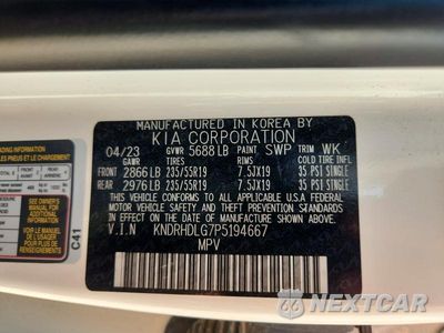 Zdjęcie 13 z 13 samochodu: 2023 KIA SORENTO EX VIN:KNDRHDLG7P5194667 - miniatura