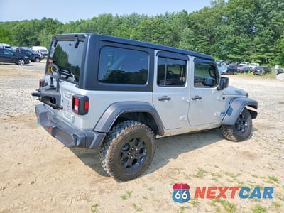 Trzecie zdjęcie samochodu z tyłu: 2023 JEEP WRANGLER 4XE VIN:1C4JJXN64PW652358 - miniatura