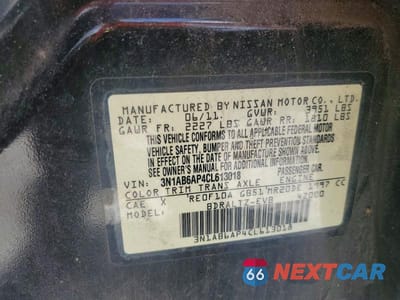 Zdjęcie 12 z 12 samochodu: 2012 NISSAN SENTRA 2.0 VIN:3N1AB6AP4CL613018 - miniatura