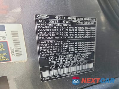 Zdjęcie 13 z 13 samochodu: 2014 LAND ROVER RANGE ROVER SPORT HSE VIN:SALWR2VF3EA300327 - miniatura