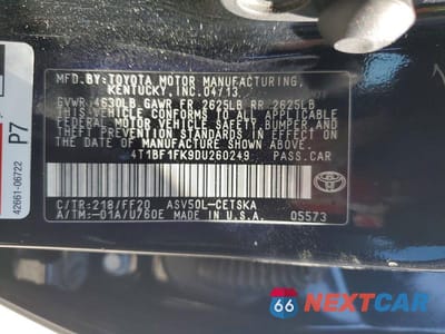 Zdjęcie 13 z 13 samochodu: 2013 TOYOTA CAMRY SE VIN:4T1BF1FK9DU260249 - miniatura