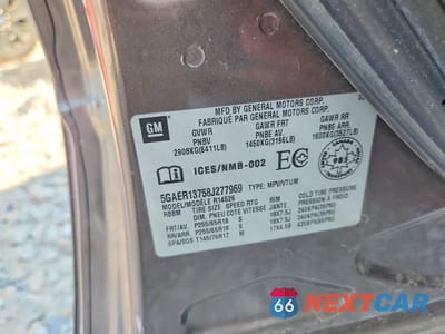 Zdjęcie 12 z 12 samochodu: 2008 BUICK ENCLAVE CX VIN:5GAER13758J277969 - miniatura
