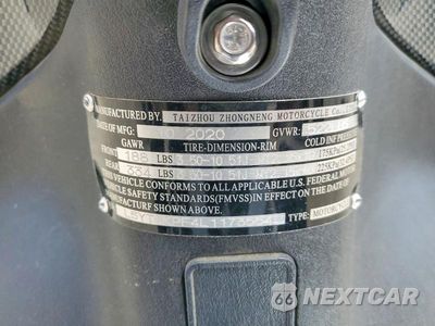 Zdjęcie 9 z 9 samochodu: 2020 ZNEN SCOOTER VIN:L5YTCKPF4L1173554 - miniatura