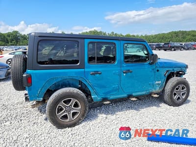 Trzecie zdjęcie samochodu z tyłu: 2020 JEEP WRANGLER UNLIMITED SPORT VIN:1C4HJXDG5LW111919 - miniatura