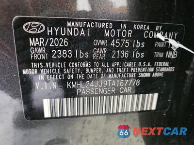 Zdjęcie 13 z 13 samochodu: 2026 HYUNDAI SONATA HYBRID BLUE VIN:KMHL24JJ9TA167778 - miniatura