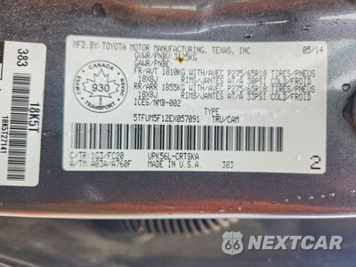 Zdjęcie 12 z 12 samochodu: 2014 TOYOTA TUNDRA SR VIN:5TFUM5F12EX057091 - miniatura