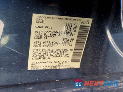 Zdjęcie 12 z 12 samochodu: 2014 NISSAN ARMADA PLATINUM VIN:5N1AA0NE3EN607764 - miniatura
