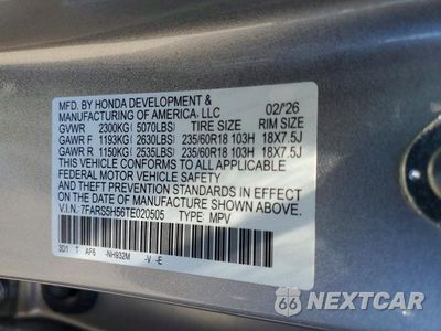 Zdjęcie 14 z 14 samochodu: 2026 HONDA CR-V SPORT VIN:7FARS5H56TE020505 - miniatura