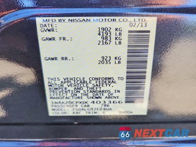 Zdjęcie 12 z 12 samochodu: 2013 NISSAN LEAF S VIN:1N4AZ0CPXDC403366 - miniatura
