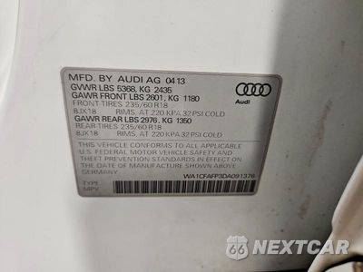 Zdjęcie 13 z 13 samochodu: 2013 AUDI Q5 VIN:WA1CFAFP3DA091376 - miniatura