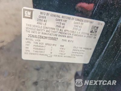 Zdjęcie 14 z 14 samochodu: 2017 CHEVROLET EQUINOX LT VIN:2GNALCEK0H1555027 - miniatura