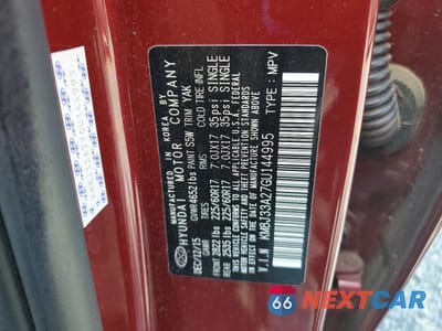 Zdjęcie 13 z 13 samochodu: 2016 HYUNDAI TUCSON ECO VIN:KM8J33A27GU144995 - miniatura