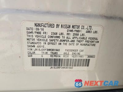 Zdjęcie 13 z 13 samochodu: 2017 INFINITI QX50 BASE VIN:JN1BJ0RP3HM381940 - miniatura
