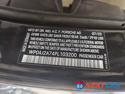 Zdjęcie 13 z 13 samochodu: 2023 PORSCHE PANAMERA BASE VIN:WP0AJ2A74PL103200 - miniatura