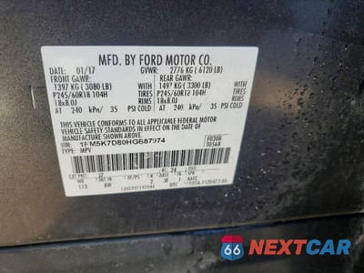Zdjęcie 13 z 13 samochodu: 2017 FORD EXPLORER XLT VIN:1FM5K7D80HGB87974 - miniatura