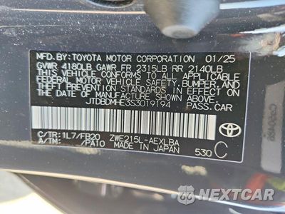 Zdjęcie 12 z 12 samochodu: 2025 TOYOTA COROLLA HYBRID LE VIN:JTDBDMHE3S3019194 - miniatura