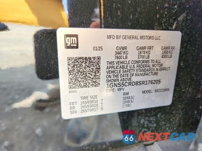 Zdjęcie 14 z 14 samochodu: 2025 CHEVROLET SUBURBAN C1500 LT VIN:1GNS5CRD8SR176205 - miniatura