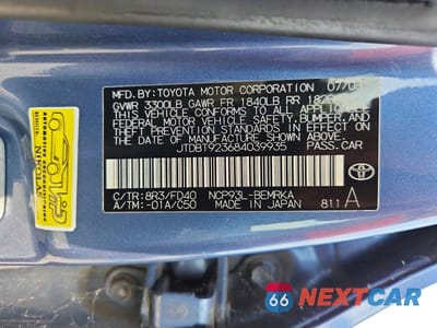 Zdjęcie 12 z 12 samochodu: 2008 TOYOTA YARIS BASE VIN:JTDBT923684039935 - miniatura