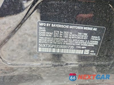 Zdjęcie 13 z 13 samochodu: 2025 BMW X3 M50 VIN:5UX73GP03S9091735 - miniatura