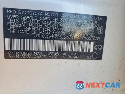 Zdjęcie 12 z 12 samochodu: 2016 LEXUS LS 460 VIN:JTHCL5EF2G5026741 - miniatura