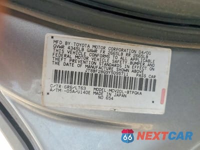 Zdjęcie 12 z 12 samochodu: 2000 LEXUS ES 300 VIN:JT8BF28G9Y5095711 - miniatura