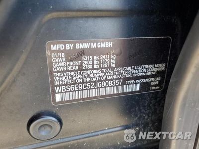 Zdjęcie 12 z 12 samochodu: 2018 BMW M6 GRAN COUPE VIN:WBS6E9C52JG808357 - miniatura