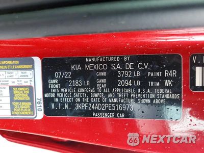 Zdjęcie 23 z 24 samochodu: 2023 KIA FORTE LXS VIN:3KPF24AD2PE516973 - miniatura