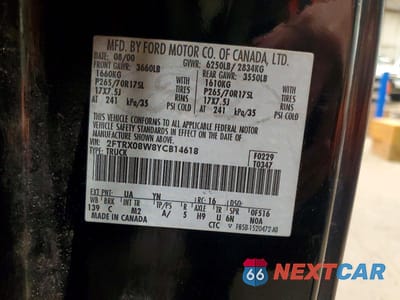 Zdjęcie 12 z 12 samochodu: 2000 FORD F150 VIN:2FTRX08W8YCB14618 - miniatura