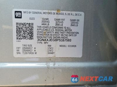 Zdjęcie 14 z 14 samochodu: 2023 CHEVROLET EQUINOX LT VIN:3GNAXJEG0PS167593 - miniatura