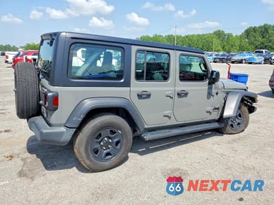 Trzecie zdjęcie samochodu z tyłu: 2023 JEEP WRANGLER SPORT VIN:1C4HJXDG6PW522428 - miniatura