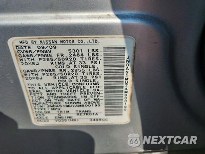 Zdjęcie 13 z 13 samochodu: 2010 INFINITI FX35 BASE VIN:JN8AS1MU7AM800195 - miniatura