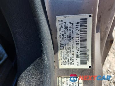 Zdjęcie 12 z 12 samochodu: 2002 HONDA CIVIC EX VIN:1HGEM21942L102715 - miniatura